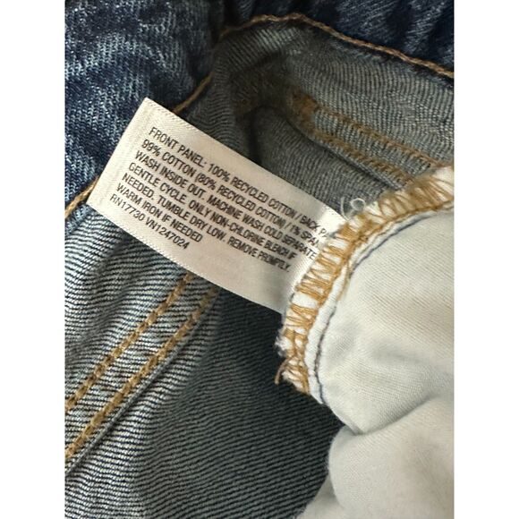 Wild Fable Women's Plus Size Low Rise Distressed Boot Cut Blue Jeans, Size 16 - Picture 4 of 4